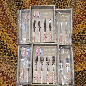 Dolly Parton!! Floral Appetizer Knife and Fork Set